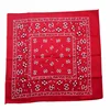 Wholesale Custom Logo Fabric Printed Colorful Black Red Bandana Cotton