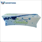 Logo Printing Stretch 100% Polyester 132" Fitted Round Table Cloth