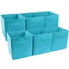 Fashion Pack of 3 Foldable Natural Non woven Storage Box, Convenient DIY Storage Box,Soft Storage Cubes,Small