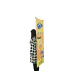 Vertical Human Walking Mobile LED Backpack Digital Billboard
