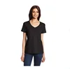 Online Shopping OEM Service Clothing Shorts Sleeves 100%Cotton Digital Printing Women V Neck T shirt