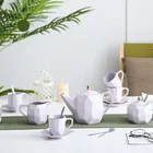 New style Nordic high-grade geometric coffee pot set ceramic cup