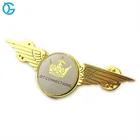 New Product Hot Gold Custom Metal Pilot Wings Pin Badge