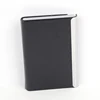 Hauhao brand leather business card holder /metal black men name card case / leather and metal fancy business id card holder