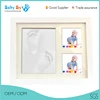 Wholesales manufacturer cute hot selling white baby souvenir Handprint Kit Photo Frame
