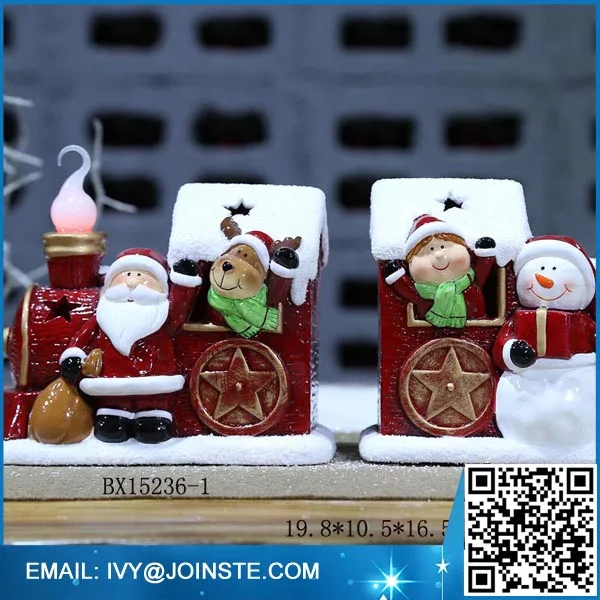 beauty ceramic christmas train ornaments wholesale lighting
