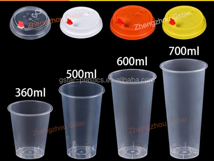 Wholesale 95/90/93/98mm Top Drinking Cup Pet 16oz Plastic Cups