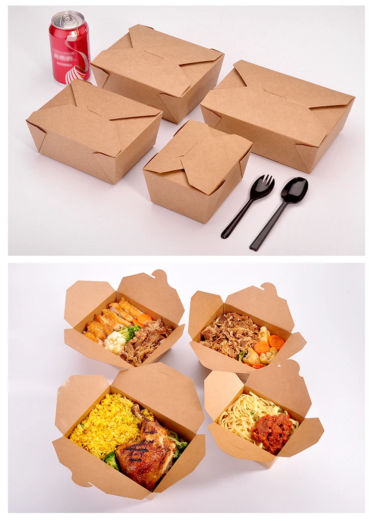 recyclable cardboard lunch paper box for food box packaging for