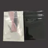 3*4 inches three side seal one side clear one side metallic foil mylar leaf package bags with zipper