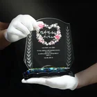 Customize 3d Cube Block For Engraving High Quality Custom Blank Laser Engraved Crystal Festival Holiday Awards Medals