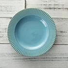 Amazon Top Seller 2019 Porcelain Dinnerware Made in China Deep Plate Blue