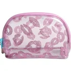 Pink Lips Printed Factory Supply Waterproof Custom Cosmetic PVC Pouch