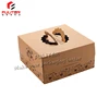 Cheap Kraft Paper pla Cake Box Singapore with Handle clear plastic square cake box