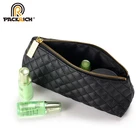 Luxury Black pu leather Travel Woman Make Up Organizer Bag