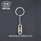 Traffic Lights Shape Metal Keychain Sliver Plated Keyring Ring Key for Women Accessories