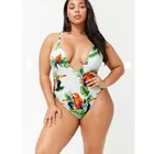 Accept customization printing plus size swimsuits for women 2019