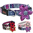 Didog New Design Nylon Pet Supplies Fabric Flowered Dog Collar For Cats Pets