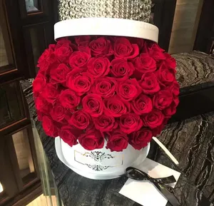 cardboard round cylindrical packaging paper gift box for flowers