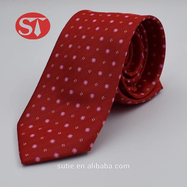 supplier custom hand made jacquard woven silk floral tie for men