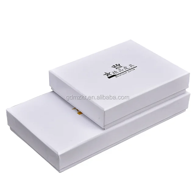 luxury white paper cardboard rigid shirt box hair extension gift