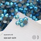 Wholesale Aquamarine AB Color Hot Fix Crystal Rhinestone For Clothing