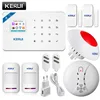 Wireless WiFi GSM Alarm System Android ios APP Control home Security Alarm System with PIR motion sensor IP camera