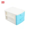 Small size 2 layer drawer plastic organizer storage box