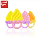 Manufacturing LFGB Approved 2 color baby toy silicone teether