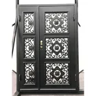 Manufacturer china direct price wrought iron front door exterior entry metal doors