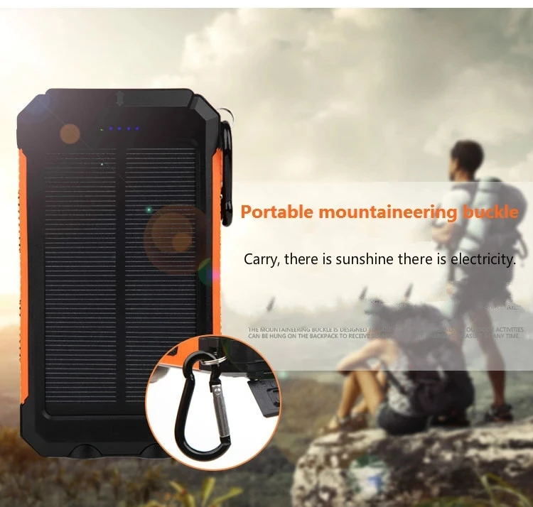 Solar Charger with Urgent Power Bank Compact Durable Waterproof Charges Cell Phone Power Bank While Outdoor Traveling - ANKUX.COM