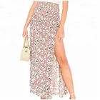 Wholesale women floral print long maxi skirts