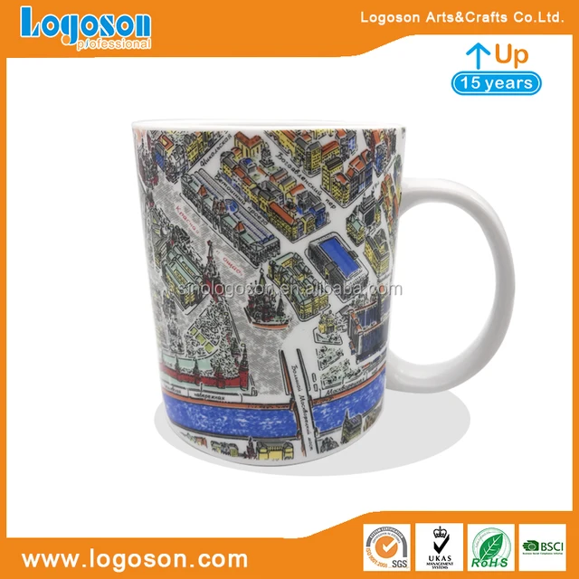 promotion novelty white mug porcelain sublimation coffee ceramic