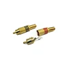 YJS manufacture supply RCA-L101 AV connectors pure copper RCA BNC male connector with screw inside for CCTV system