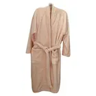 Full Length Collar Fleece Bathrobe Soft Fleece Bath Robe for adult