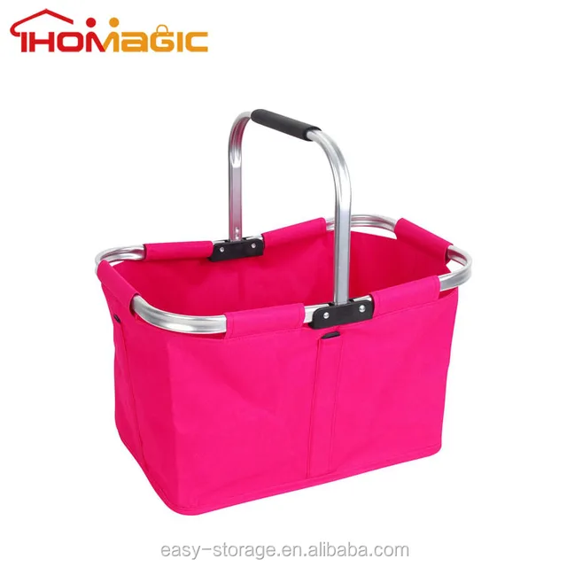 promotional cloth sewing tote portable foldable shopping basket