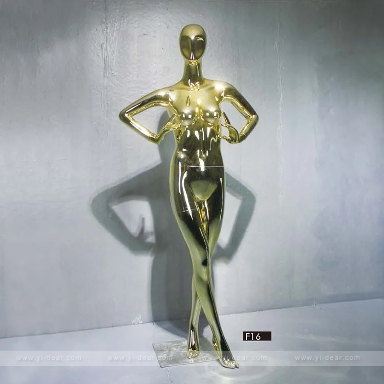 Fashion Design Fitting Full Body Female Gold Mannequin Guangzhou
