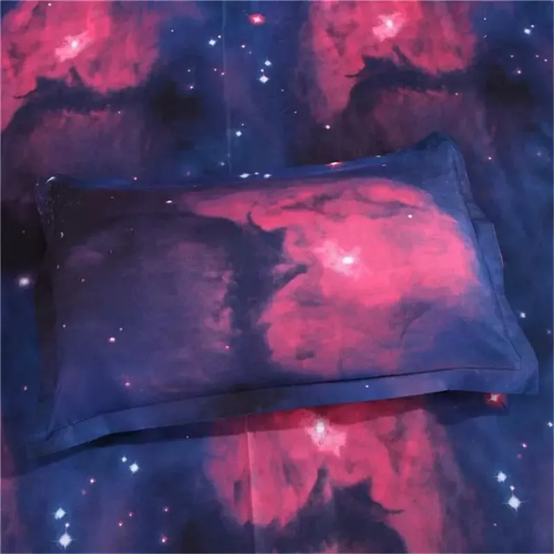 2016 New 4/3pcs Galay 3D Bedding Sets Universe Outer Space Duvet cover Bed Sheet / Fitted Bed Sheet pillowcase Twin queen king