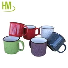 custom logo speckled marble creek Imitation enamel ceramic campfire mug