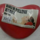 red heart shape waterproof soft pu foam spa bath neck pillow