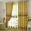 Luxurious window curtain for romantic sitting room embroidery and finished curtain fabric