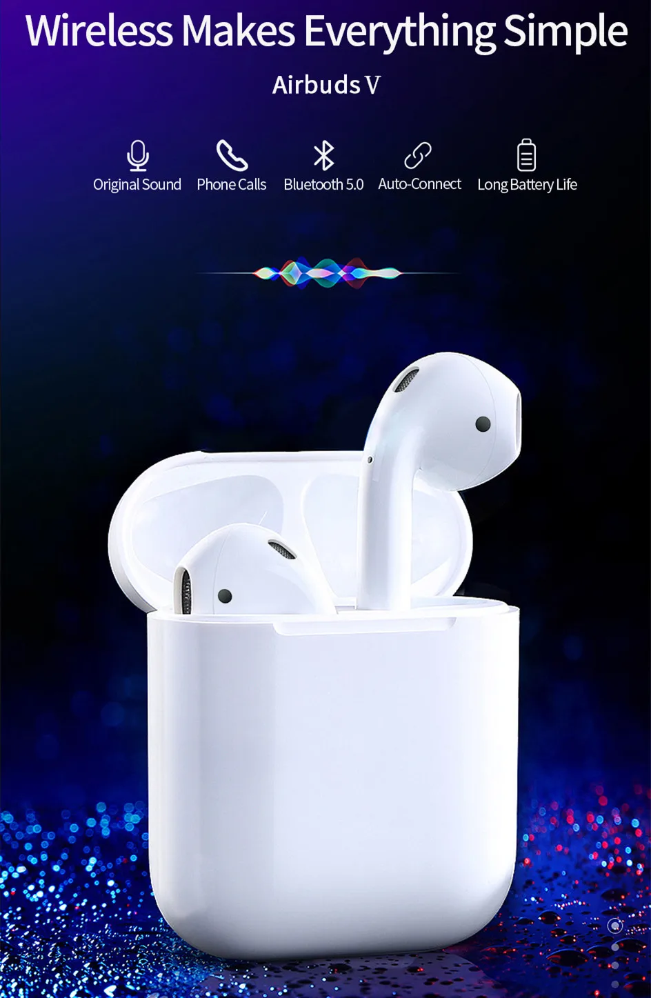 Portable handsfree Earphone BT 5.0 Wireless Touch Headset Headphone i12 Tws mini pods Earbuds Headphone - ANKUX.COM