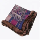 TOP grade ethnic printing fur russia scarf shawl 130X 140 cm