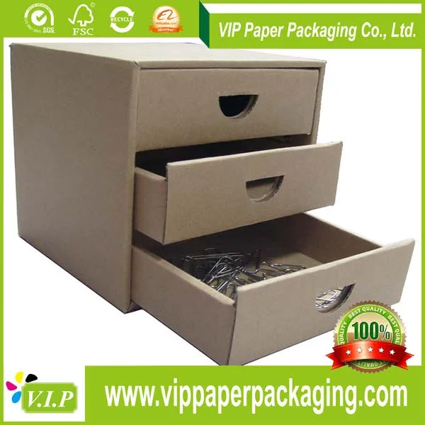 slide open design 12x12 gift box kraft paper make up cardboard