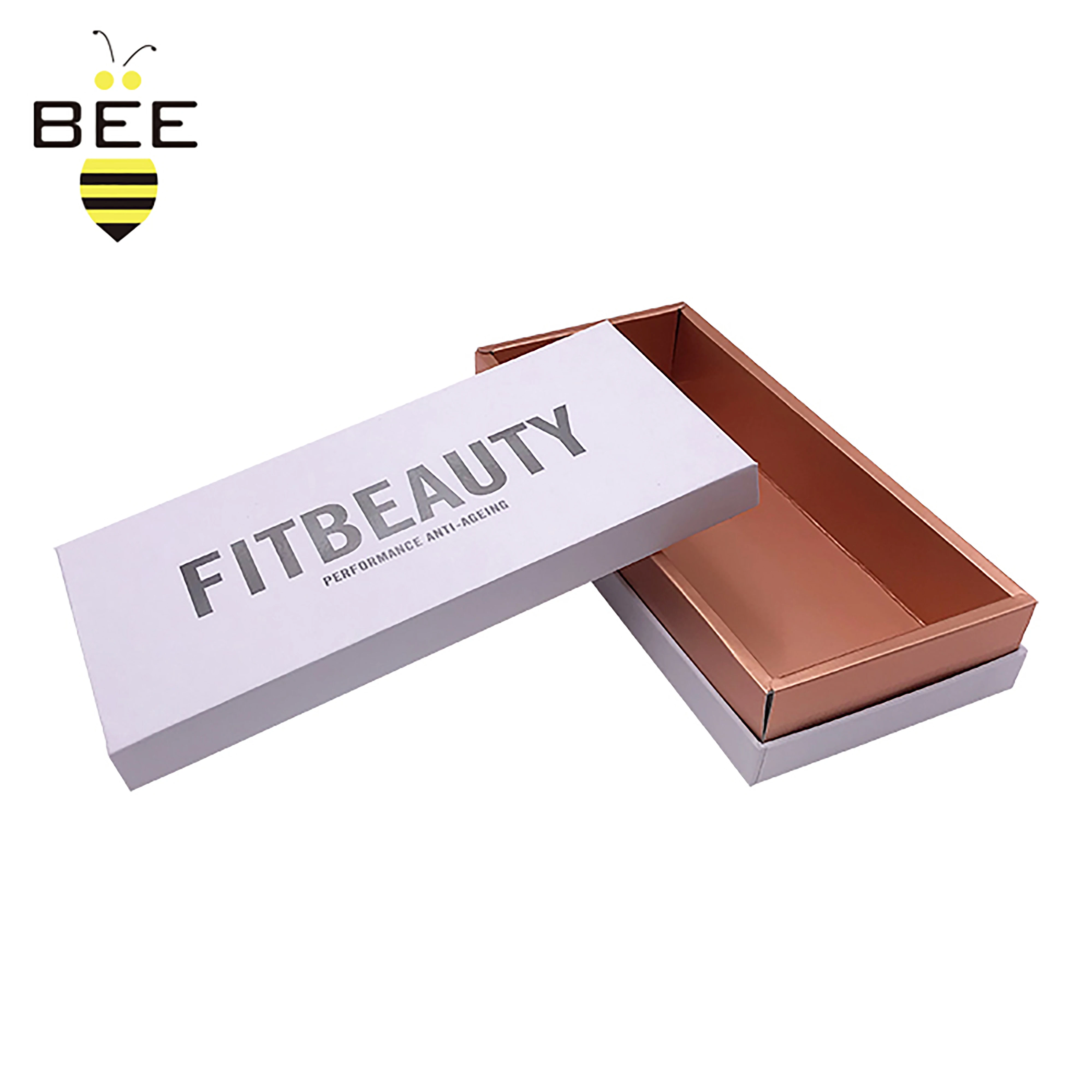 pink color flat pack ribbon gift box,free sample folding paper