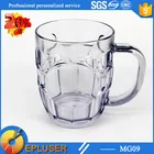 Promotional Christmas family yard cup glass beer mug transparent custom beer mug