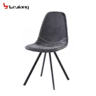 Chair Pu Free Sample Industrial Black Chair Pu Leather Dining Chair