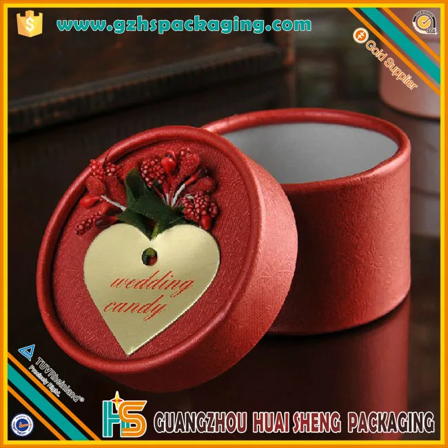 round custom chocolate gift packaging small cardboard boxes with