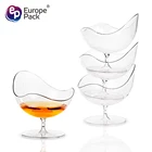 Wholesale 2.5OZ plastic goblet tea beverage drinking glass cup with unique shape