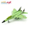 Miniature model pull back toy metal diecast plane with light
