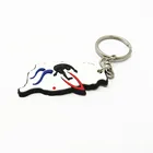 3D rubber keychain/PVC key ring/metal keyring wholesale